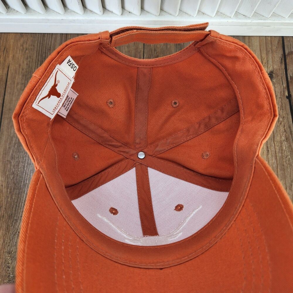 Texas Longhorns Strapback Hat Cap Burnt Orange Longhorn Headwear College Hook Em - Picture 9 of 10